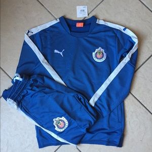 Blue Chivas Mens Track Suit Jersey Playera
